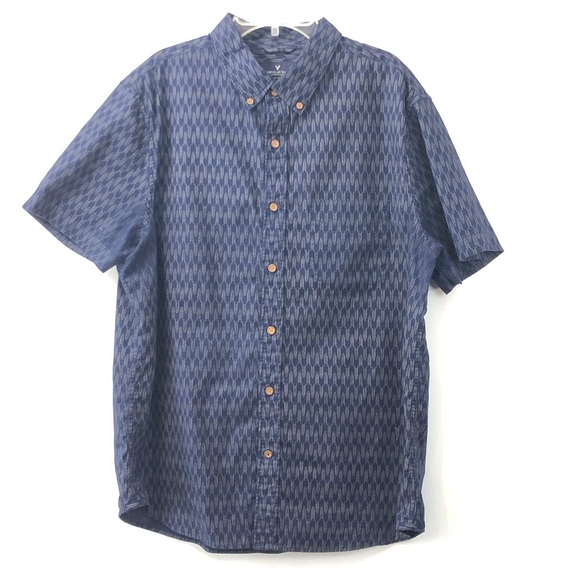 Mens American Eagle Navy Short Sleeve Shirt - Picture 5 of 16